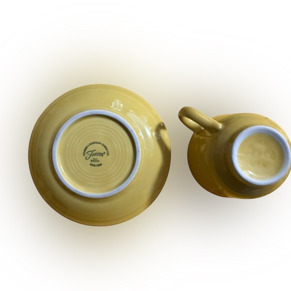 Yellow Ceramic Cup and Saucer Set - Picture 2 of 4